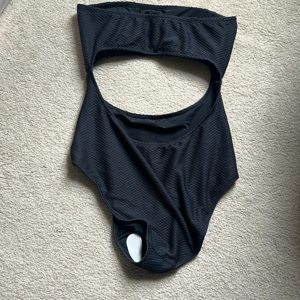 AERIE jacquard cut out strapless one piece Large Long - Picture 7 of 7